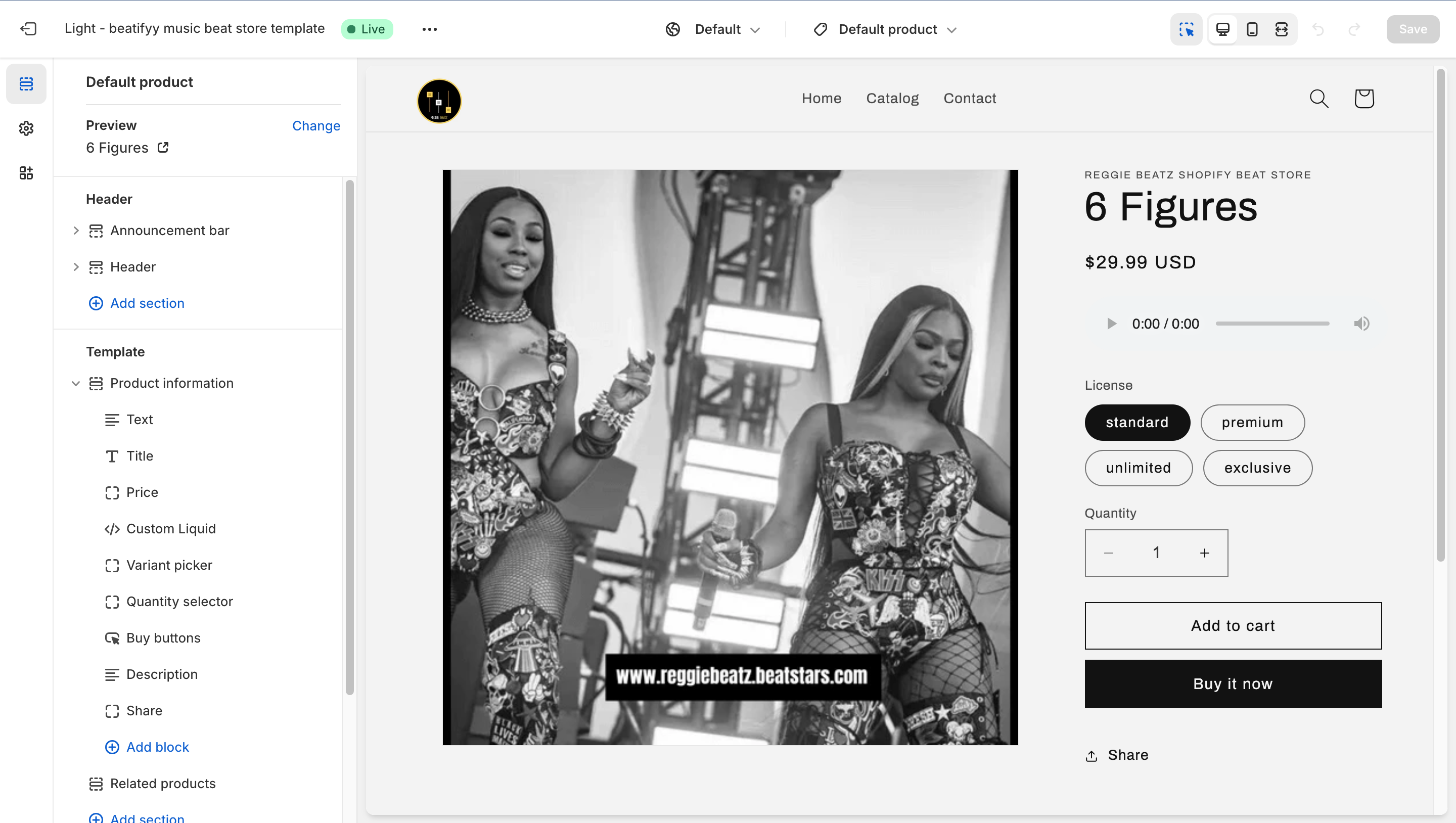 How to sell beats on Shopify in 2024 1 Screenshot 2024 01 24 at 11.15.34
